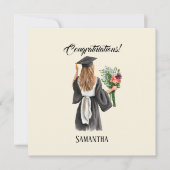 Carte Graduation de l'aquarelle personnalisée (12) (Devant)