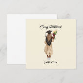 Carte Graduation de l'aquarelle personnalisée (6) (Devant / Derrière)