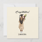 Carte Graduation de l'aquarelle personnalisée (6) (Devant)