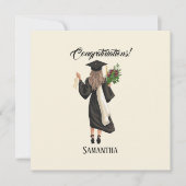 Carte Graduation de l'aquarelle personnalisée (9) (Devant)