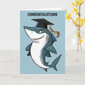 Carte Graduation du requin personnalisée (Fleur jaune)