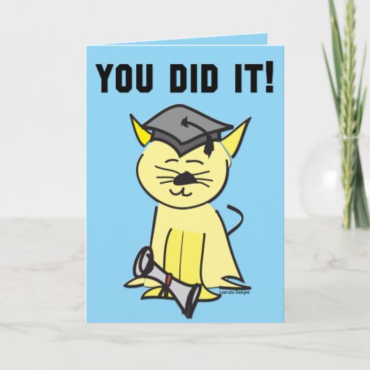 Carte Graduation en chats mignons (Devant)