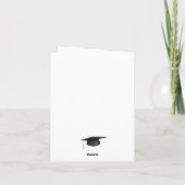 Carte Graduation Fille Noire Congrats Moderne Grad (Dos)