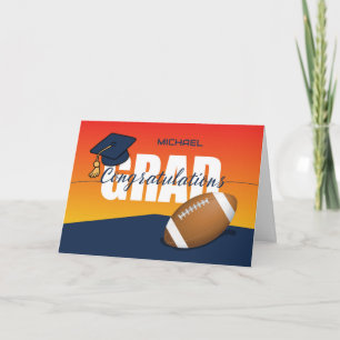 Carte Graduation Football Félicitations Étudiant Athlet