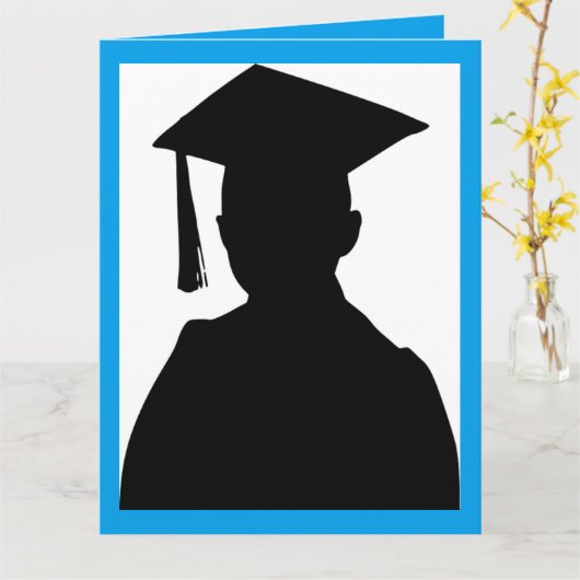 CARTE GRADUATION GARÇON (Fleur jaune)