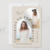 Carte Graduation géométrique moderne multi photo arch (Devant)