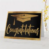 Carte Graduation Grad Félicitations Élégant Moderne (Fleur jaune)