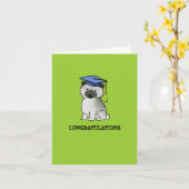 Carte Graduation Keeshond Puppy (Fleur jaune)