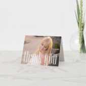Carte Graduation Merci simple photo (Devant)