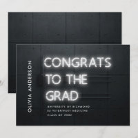 Graduation néon blanc brillant congrès moderne
