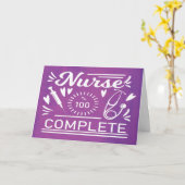 Carte Graduation Nursing School Moderne Purple Funny (Fleur jaune)