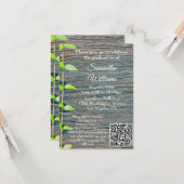 Carte Graduation Party Invitation, Rustic Boards Card (Devant/Arrière en situation)