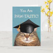 Carte Graduation Paw-Tastic (Fleur jaune)