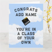 Carte Graduation personnalisée 2024 Félicitations (Fleur jaune)