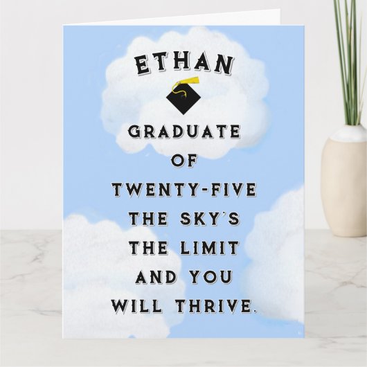 Carte Graduation personnalisée 2025 (Devant)