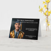 Carte Graduation personnalisée couleur verticale photo d (Fleur jaune)