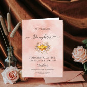 Carte Graduation personnalisée de la fille chère de la p