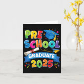 Carte Graduation préscolaire 2025 Pré-k Graduate Kids Bo (Fleur jaune)