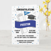 Carte Graduation Quarantine Social Espaccing Custom (Fleur jaune)
