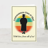 Carte Graduation Rétro Casquette et femme fille Ca (Devant)