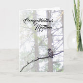 Carte Graduation Sage Owl Encouragement inspirationnel (Devant)