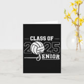 Carte Graduation secondaire 2025 Volleyball Maman Lycée (Fleur jaune)