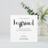 Carte Graduation sur mesure moderne et mignonne copain (Debout devant)