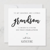 Carte Graduation sur mesure moderne et mignonne petit-fi (Devant)