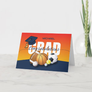 Carte Graduation Tous Sports Athlète Félicitations Grad