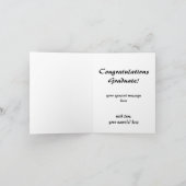 Carte Graduation vintage, Fille portant un Casquette et (Intérieur)