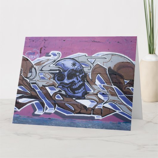 Carte Graffiti à tête bleue (Devant)