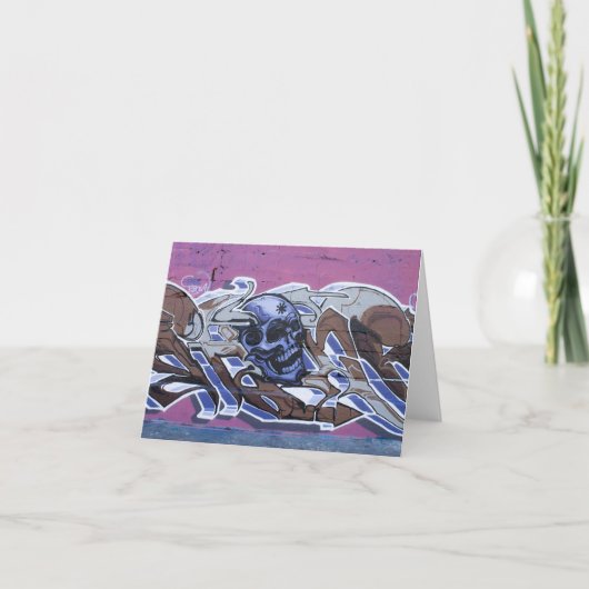 Carte Graffiti à tête bleue (Devant)