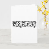 Carte Graffiti anniversaire (Fleur jaune)