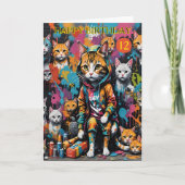 Carte Graffiti Artiste Légende Chat 12 ans Anniversaire (Devant)
