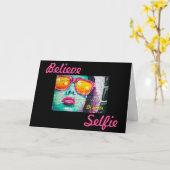 Carte Graffiti Croyez en votre Selfie Greeting Card (Fleur jaune)