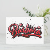 Carte Graffiti de Barbara Heart (Debout devant)