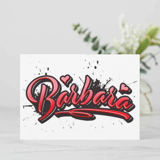 Carte Graffiti de Barbara Heart (Debout devant)