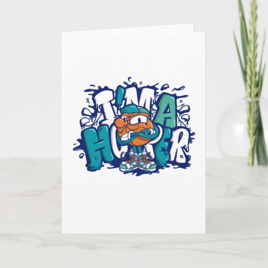 CARTE GRAFFITI DE BASKETBALL (Devant)