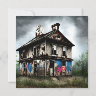 Carte Graffiti de peinture en aérosol abandonné dans la 