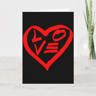 Carte Graffiti de Saint-Valentin d'amour et de cœur uniq