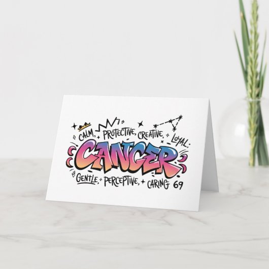 Carte Graffiti du zodiaque Cancer (Devant)