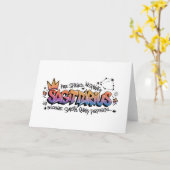 Carte Graffiti du zodiaque Sagittaire (Fleur jaune)
