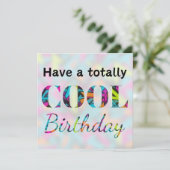 Carte Graffiti moderne effet néon Totalement Cool Annive (Debout devant)