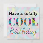 Carte Graffiti moderne effet néon Totalement Cool Annive (Devant)