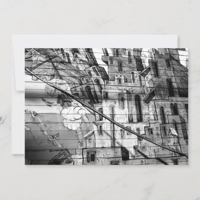 Carte Graffiti noir et blanc à San Francisco (Devant)