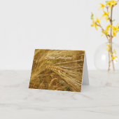 Carte Grains de blé dans le champ - Bonne fête de Thanks (Fleur jaune)