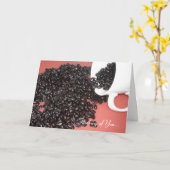 Carte Grains de Café - Pensée pour toi (Fleur jaune)