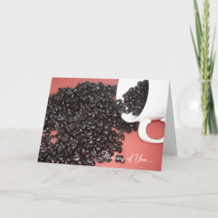 Carte Grains de Café - Pensée pour toi