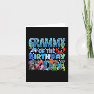 Carte Grammy De L'Anniversaire Boy Aquarium Sea Animals