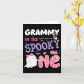 Carte Grammy Du Éffrayant Un 1Er Anniversaire Halloween (Fleur jaune)